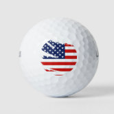 Watercolor American Flag for Veterans and Patriots Golf Balls, Zazzle
