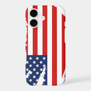 OLD WEATHERED GRUNGE STARS AND STRIPES USA FLAG iPhone 17 CASE