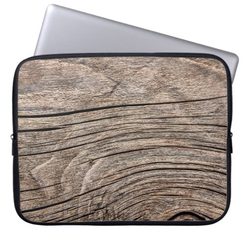 Old Weathered Rotten Cracked Knotted Coarse Wood G Laptop Sleeve