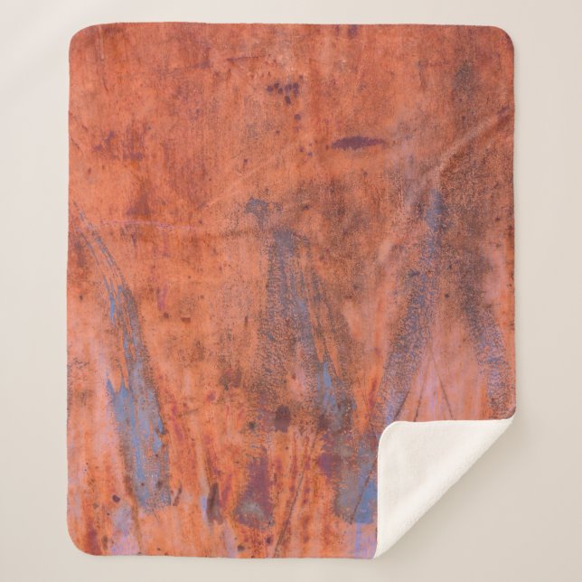 Old weathered rusty textureabstract, aged, aging,  sherpa blanket (Front)