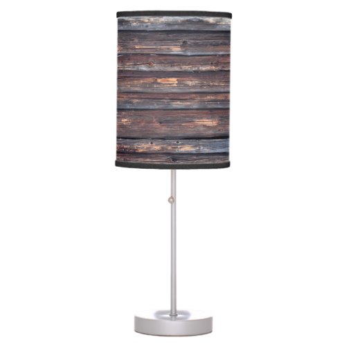 Old weathered wood wall texture table lamp