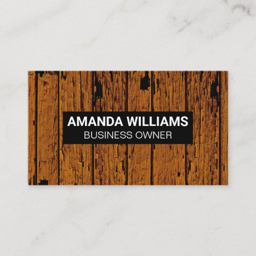 Old Weathered Wooden Boards Business Card