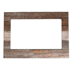Old Weathered Wooden Exterior Wall of a Farmhouse Magnetic Frame