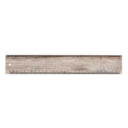 Old Weathered Wooden Exterior Wall of a Farmhouse Ruler