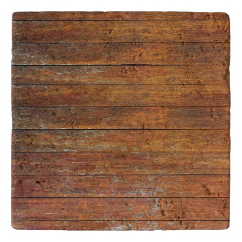 Old Weathered Wooden Flooring Trivet
