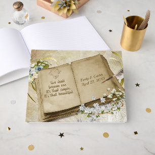 Old Wedding Scrapbook Album Guest Book