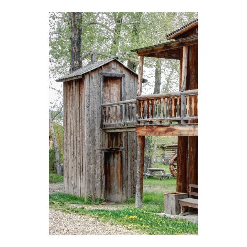 Old West 2 Story Montana Outhouse Photo Print