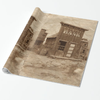 Old West Bank Wrapping Paper