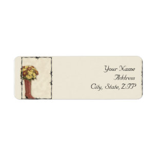 Old West Boot Bouquet Soft and Faded 3 Label