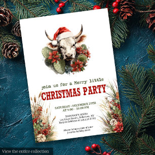 Old West Christmas party editable digital invites