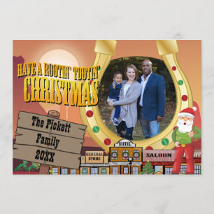 Old West Christmas Photo Card