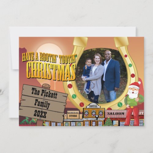 Old West Christmas Photo Card