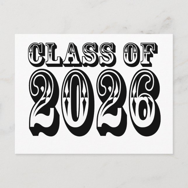 Old West Class of 2026 Graduation Postcard (Front)