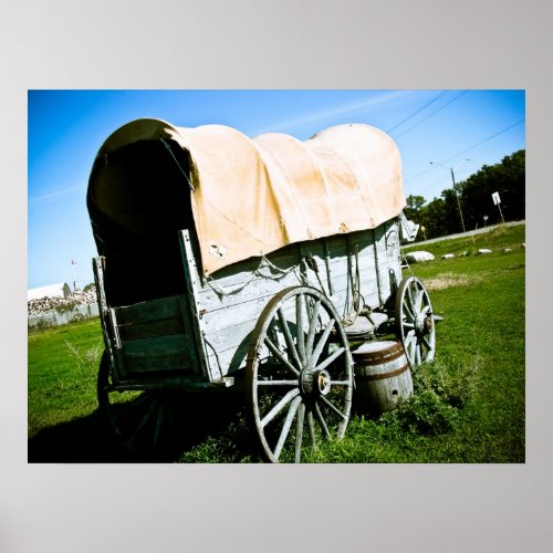 Old West Covered Wagon 02 Poster