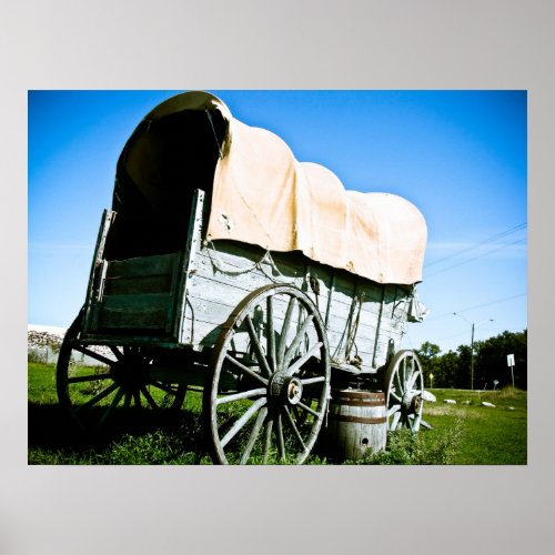 Old West Covered Wagon 03 Poster