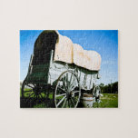 Old West Covered Wagon 03 Puzzle at Zazzle