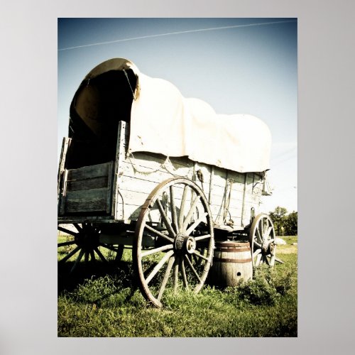 Old West Covered Wagon 04 Poster