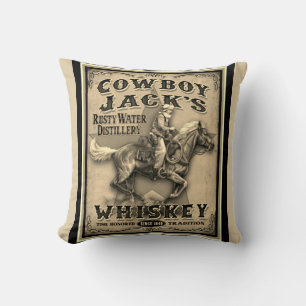 Old West Cowboy Whiskey Pillow
