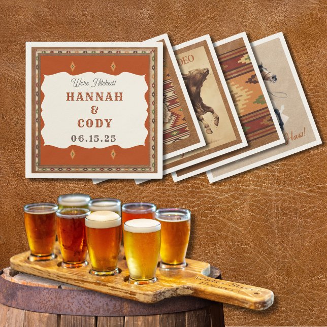 Old West Frontier Personalized Cocktail Napkin (Creator Uploaded)