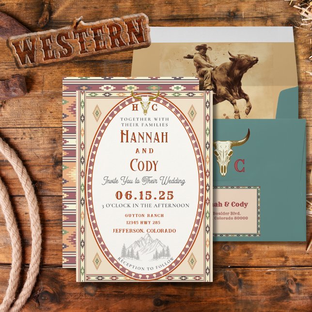 Old West Frontier Wedding Invitation (Creator Uploaded)