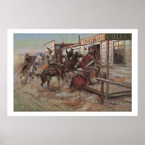 Old West In Without Knocking Art Print Poster