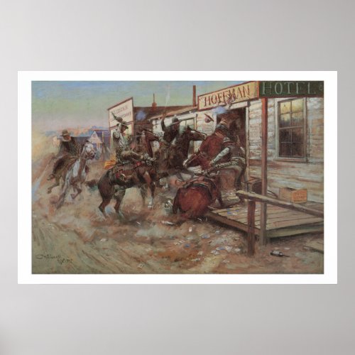 Old West In Without Knocking Art Print Poster