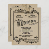 Old West Inspired Customizable Wedding Invite (Front/Back)