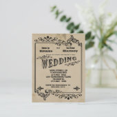 Old West Inspired Customizable Wedding Invite (Standing Front)
