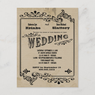 Old West Inspired Customizable Wedding Invite