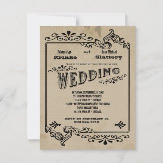 Old West Inspired Customizable Wedding Invite