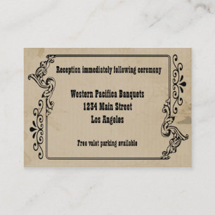 Old West Inspired Reception Card