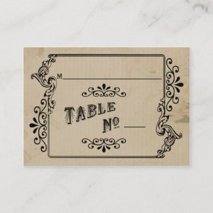 Old West Inspired Table Place Card