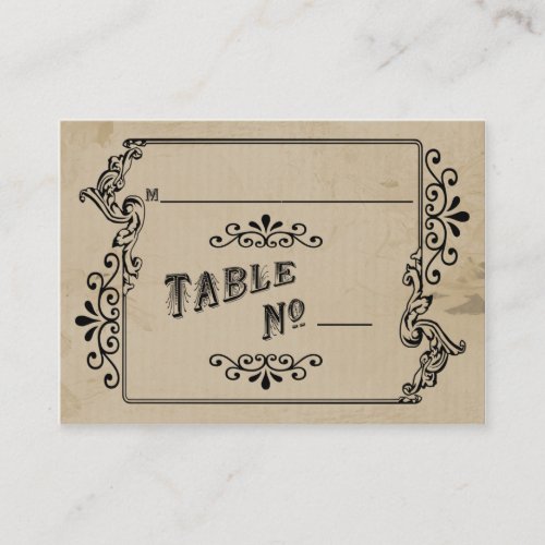Old West Inspired Table Place Card Business Card Templates