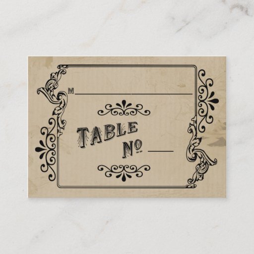 Customizable Old West Inspired Table Place Card Business Card Templates