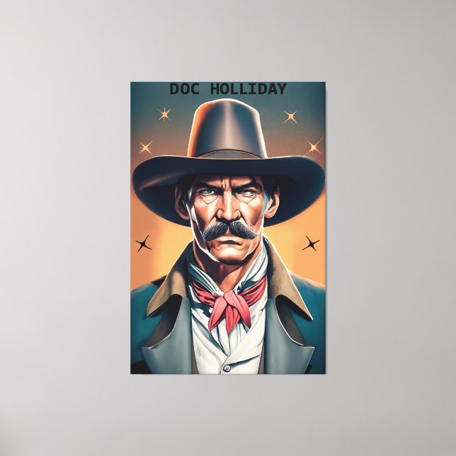 Old West Legend Doc Holliday Canvas Print (Front)