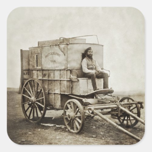 Old West Photography Wagon of Roger Fenton Square Sticker