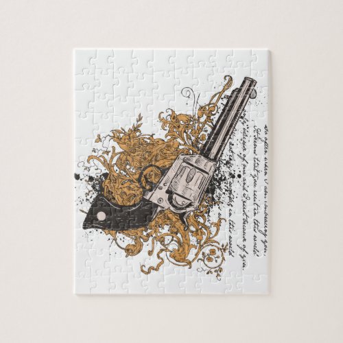 Old West Revolver Jigsaw Puzzle