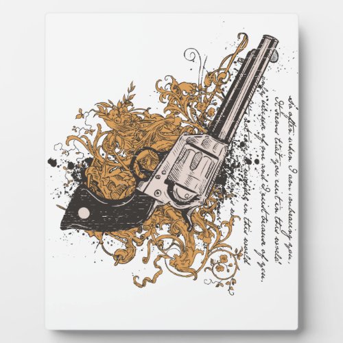 Old West Revolver Plaque