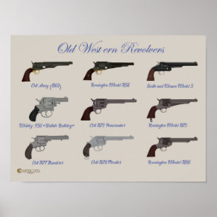 Old West Revolvers Poster
