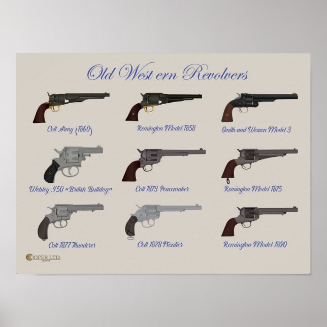 Old West Revolvers Poster (Front)