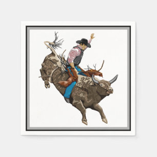 Old west rodeo cowboy napkins