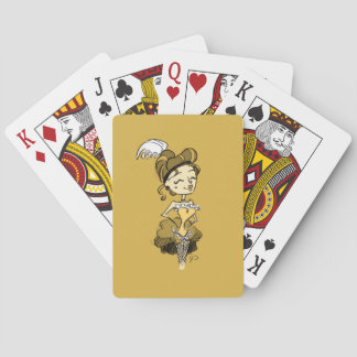 Old West Saloon Girl Playing Cards