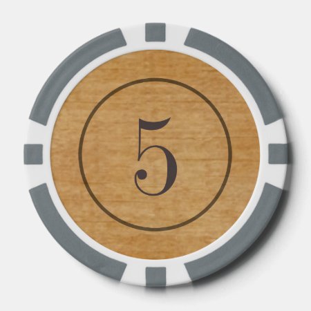 Old West Saloon Style Wooden Poker Chips