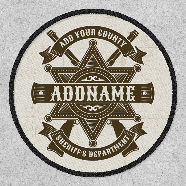 Old West Sheriff Deputy Rifles Badge Personalized (Front)