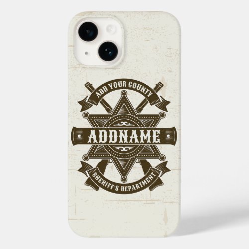 Old West Sheriff Deputy Rifles Badge Personalized Case_Mate iPhone 14 Case