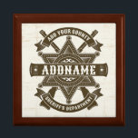 Old West Sheriff Deputy Rifles Badge Personalized Gift Box<br><div class="desc">Personalized ADD NAME Old West Sheriff Deputy Badge and Rifles Design -  Customize with your Name or Custom Text!  *Expanded License PO 8/21/23*</div>