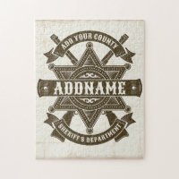 Old West Sheriff Deputy Rifles Badge Personalized