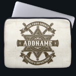 Old West Sheriff Deputy Rifles Badge Personalized Laptop Sleeve<br><div class="desc">Personalized ADD NAME Old West Sheriff Deputy Badge and Rifles Design - Customize with your Name or Custom Text! *Expanded License PO 8/21/23*</div>