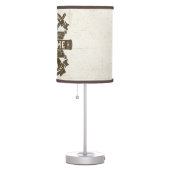 Old West Sheriff Deputy Rifles Badge Personalized Table Lamp (Right)