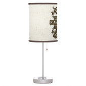 Old West Sheriff Deputy Rifles Badge Personalized Table Lamp (Left)